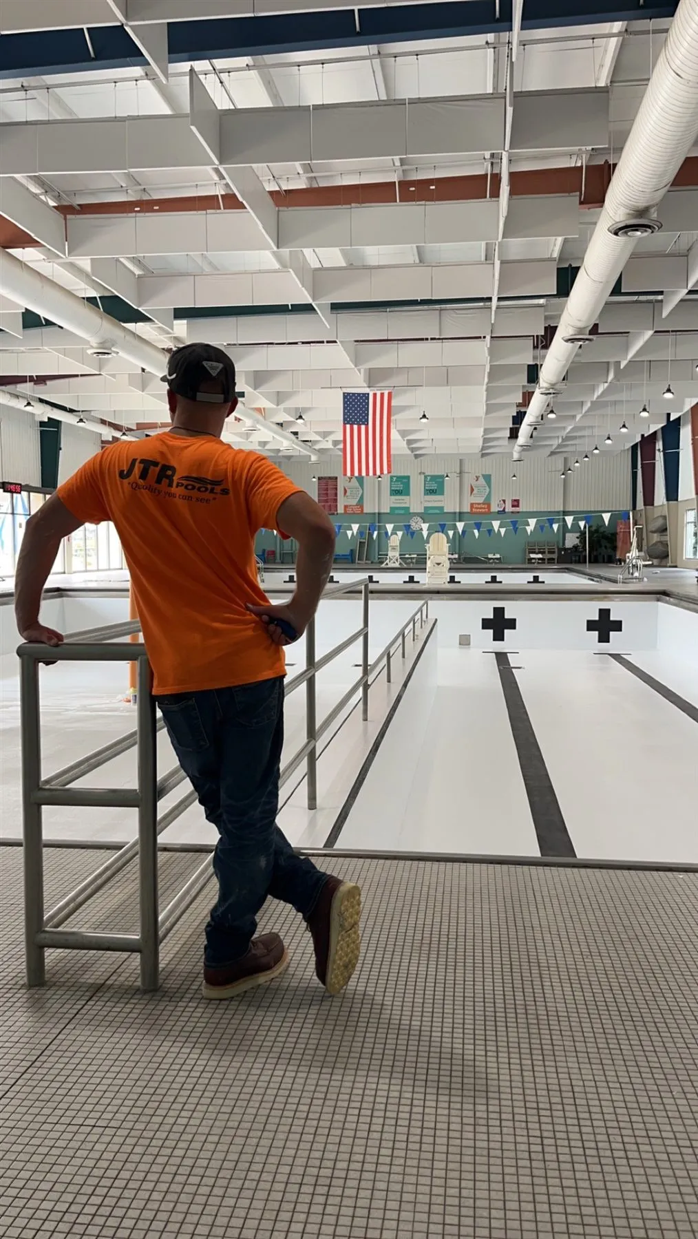 JTR Pools crew on a commercial pool project